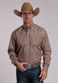 Stetson 3071 Highland Paisley (Brown) - Men's Button Up Shirt