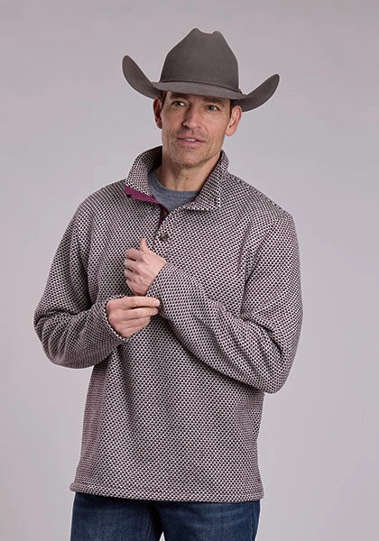 Stetson 3295 Honeycomb Knit (Wine) - Men's Sweater
