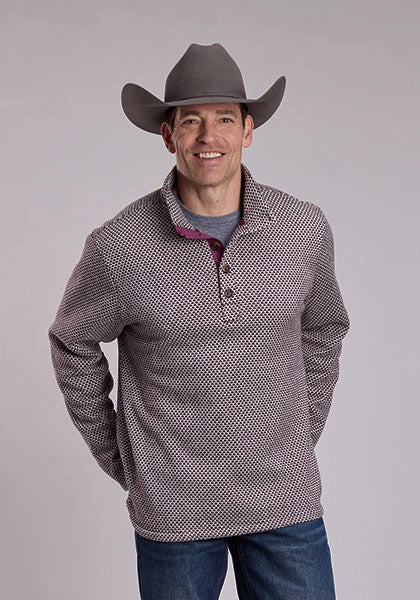 Stetson 3295 Honeycomb Knit (Wine) - Men's Sweater