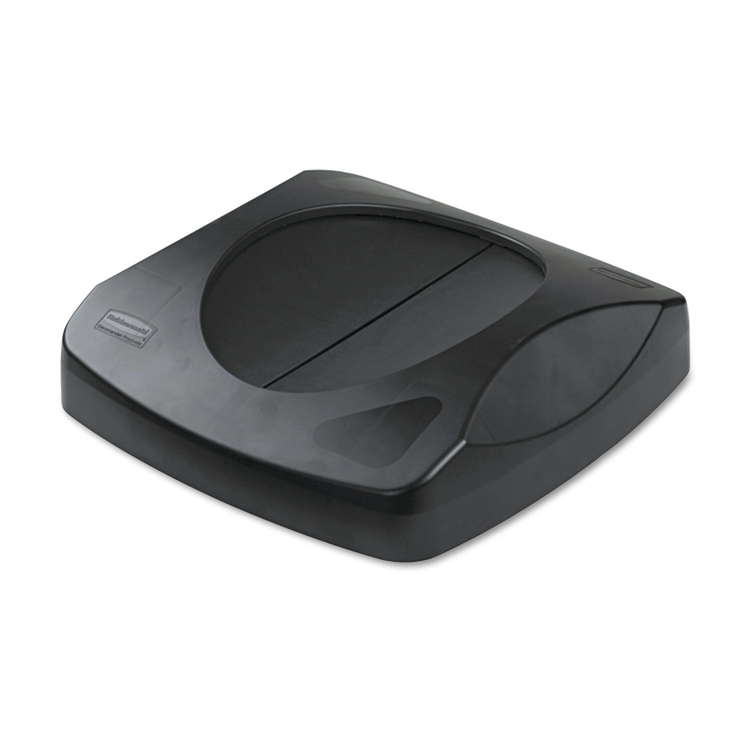 Rubbermaid Swing Top Lid for Untouchable Recycling Center, 16" Square, Black
