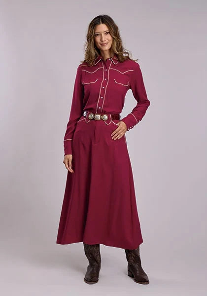 Stetson 3155 Solid Rayon (Wine)  - Women's Skirt