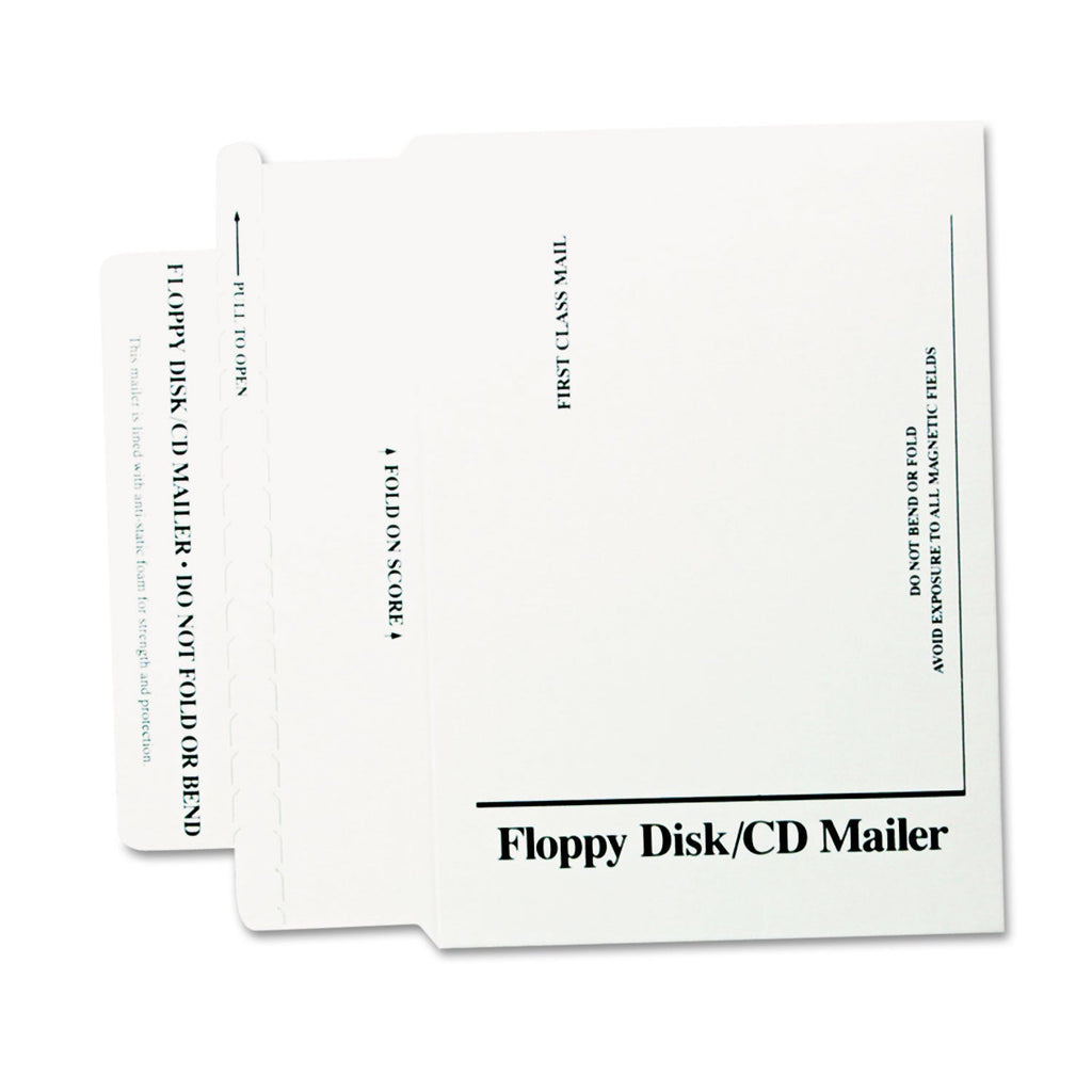 Quality Park Disk/CD Foam-Lined Mailers for CDs/DVDs, Square Flap, Redi-Strip Adhesive Closure, 8.5 x 6, White, 25/Box