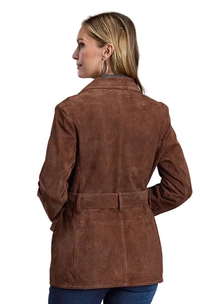 Stetson Oversized Blazer (Brown) - Women's Suede Leather Jacket