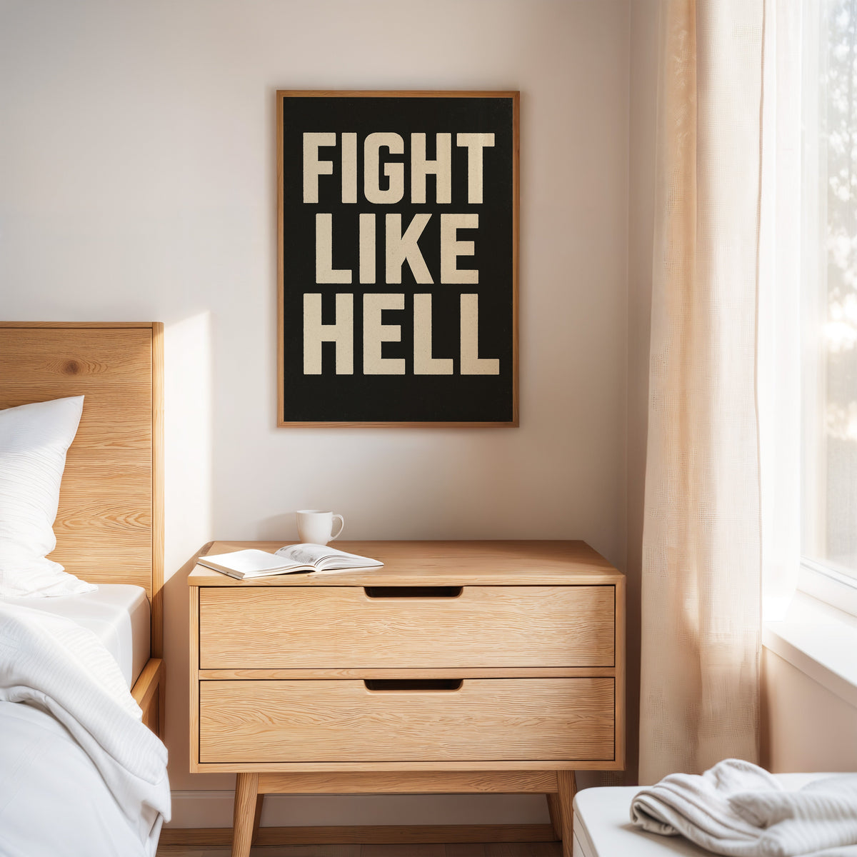Fight Like Hell Gritty Bold Poster
