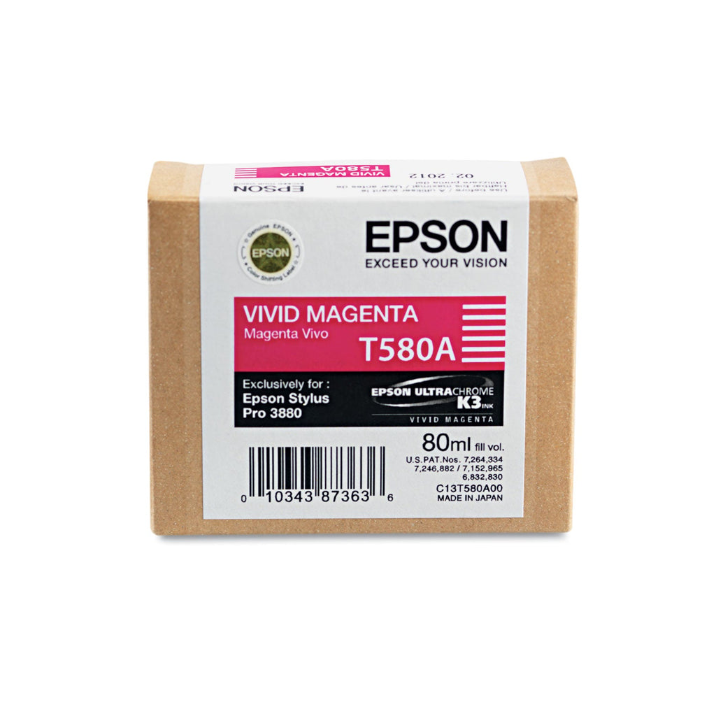 Epson T580A00 UltraChrome K3 Ink, Vivid Magenta