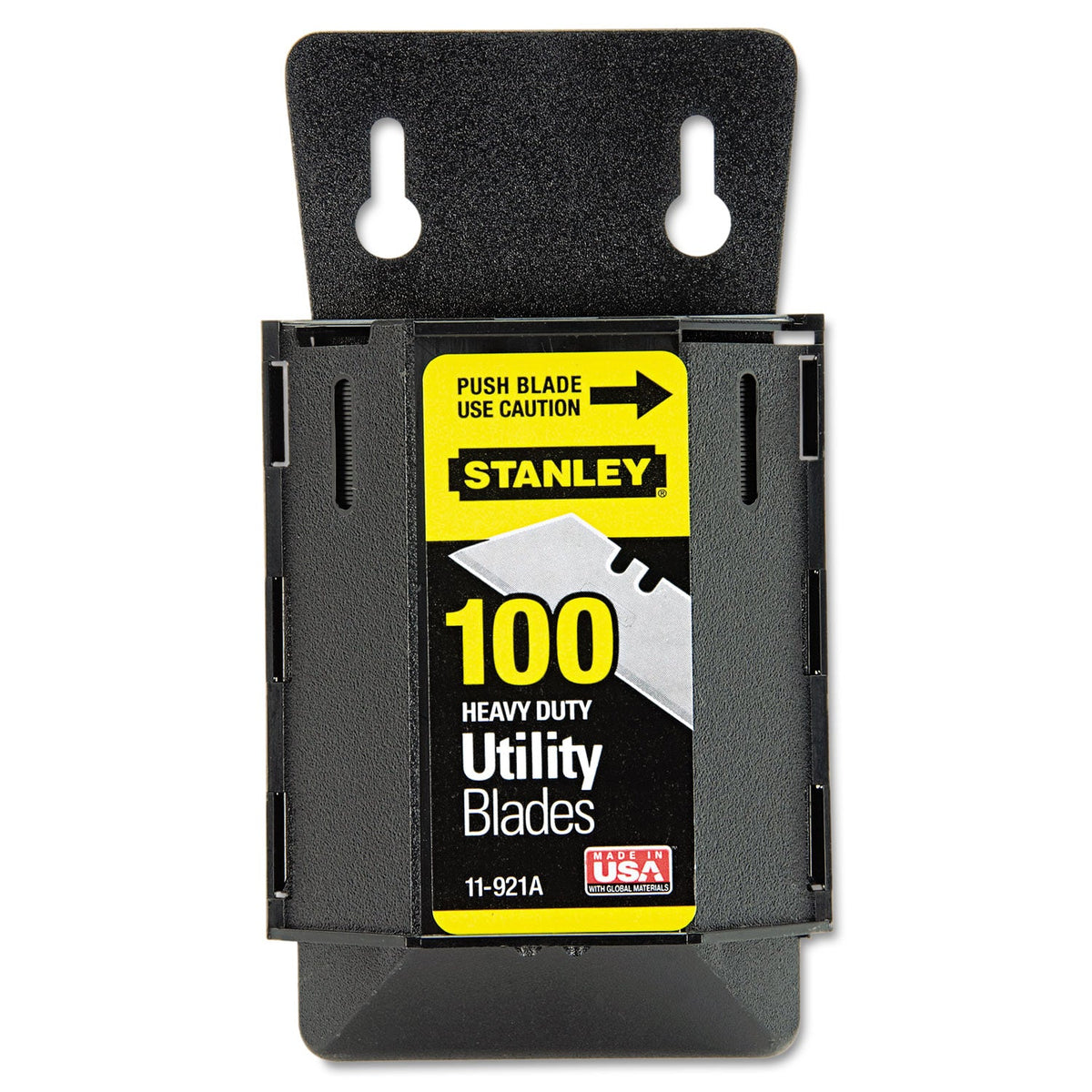 Stanley Wall Mount Utility Knife Blade Dispenser w/Blades, 100/Pack