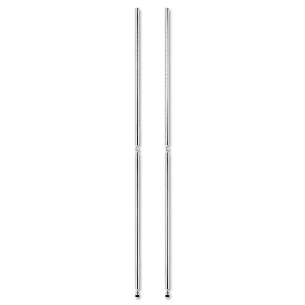 Alera Stackable Posts For Wire Shelving, 36" High, Silver, 4/Pack