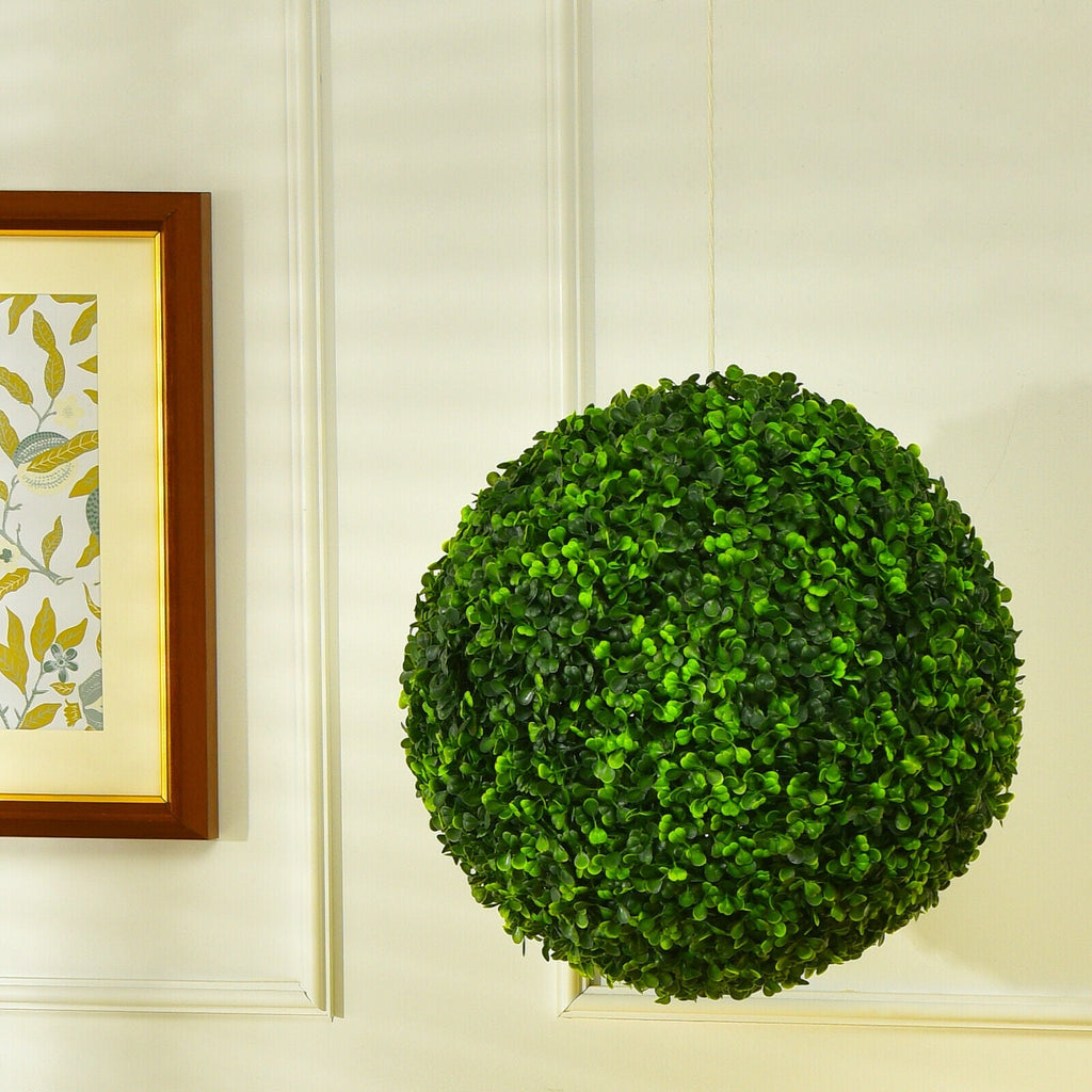 Artificial Boxwood Topiary Ball Tree Set - 15.7 Inch (2 Pieces)