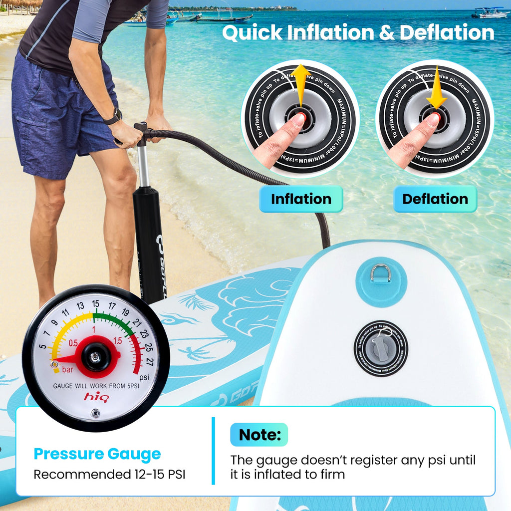 10/11 Feet Inflatable Stand Up Paddle Board with Premium SUP Accessories