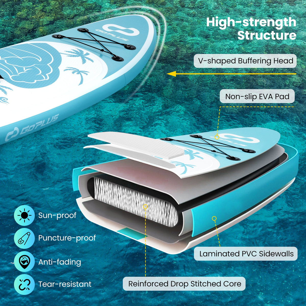 10/11 Feet Inflatable Stand Up Paddle Board with Premium SUP Accessories
