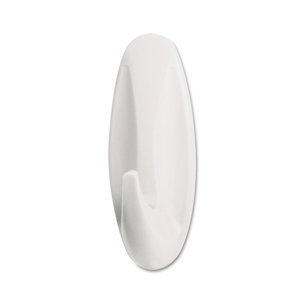 Command General Purpose Designer Hooks, Small/Medium, 3 lb Cap, White, 4 Hooks and 4 Strips/Pack
