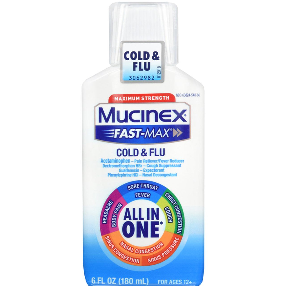 Mucinex® Fast-Max® Cold & Flu Maximum Strength Liquid, 6 oz
