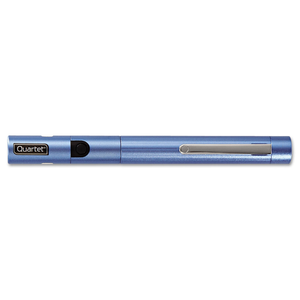 Quartet Brilliant Green Laser Pointer, Class 2, Projects 1,640 ft, Blue Barrel