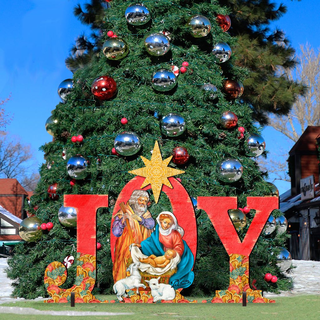 Joy Regal Outdoor Nativity Set by G. DeBrekht - Nativity Holiday Decor - 8121456F-S3M