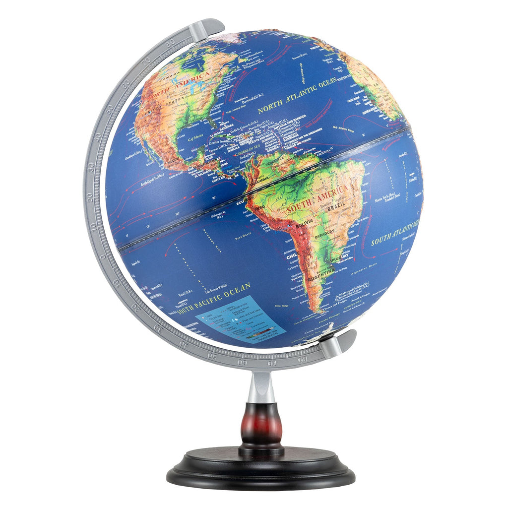 12 Inch Illuminated World Globe Antique Light up Globe Night Lamp