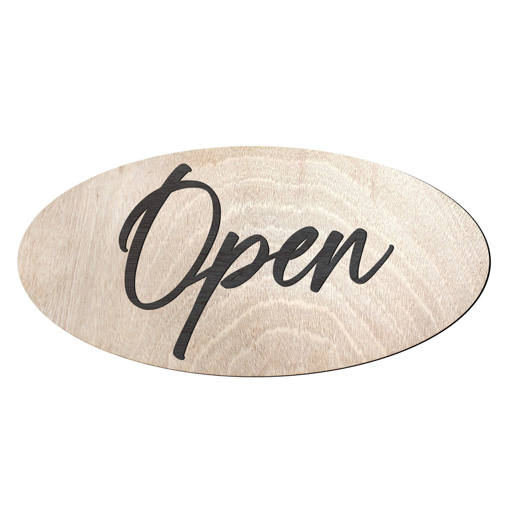 Open sign, Business sign, Made in the USA sign, Made from wood - 320325