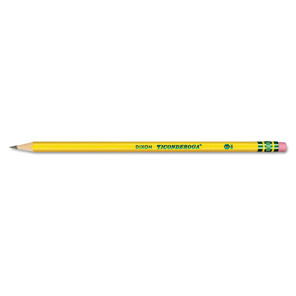 Ticonderoga Pre-Sharpened Pencil, HB (#2), Black Lead, Yellow Barrel, 30/Pack