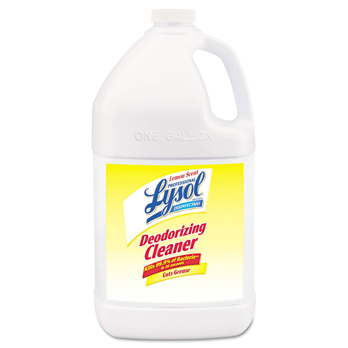 Professional LYSOL Disinfectant Deodorizing Cleaner Concentrate, 1 gal Bottle, Lemon, 4/Carton