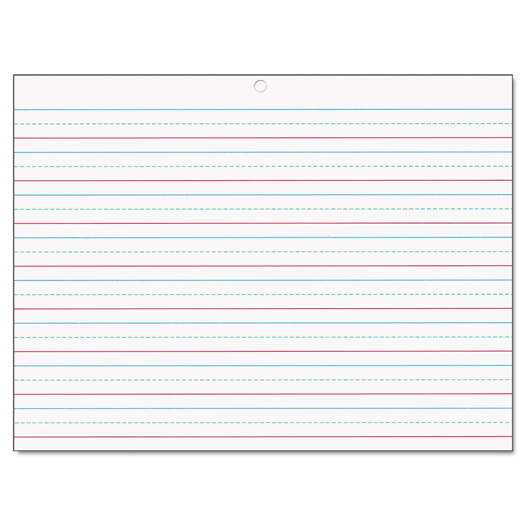 Pacon Multi-Sensory Handwriting Tablet, 5/8" Long Rule, 8 x 10.5, 40/Pad