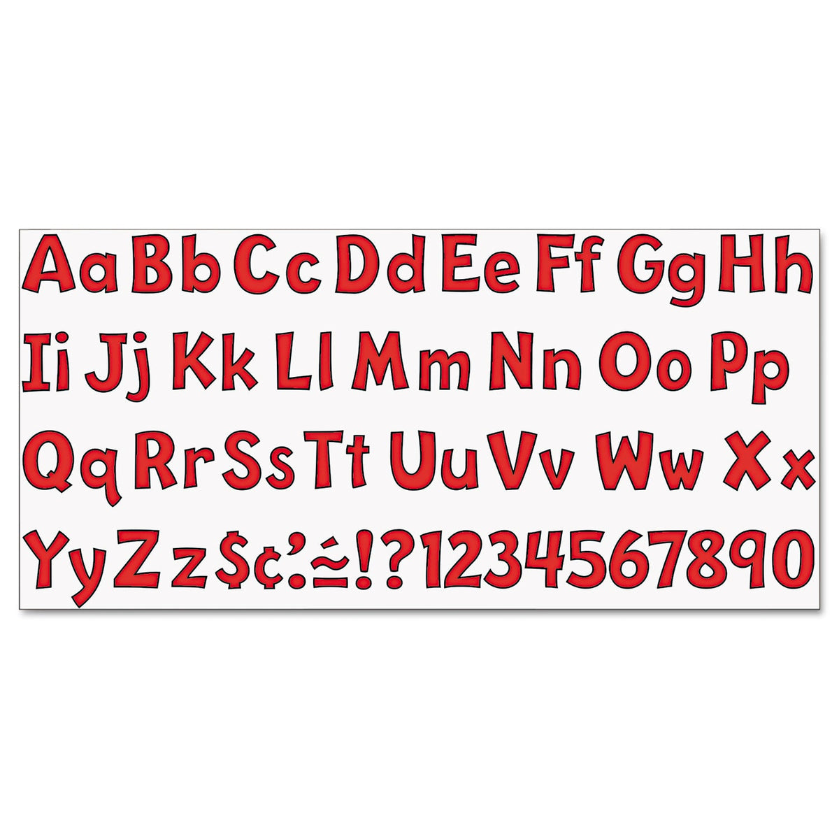 TREND Ready Letters Playful Combo Set, Red, 4"h, 216/Set