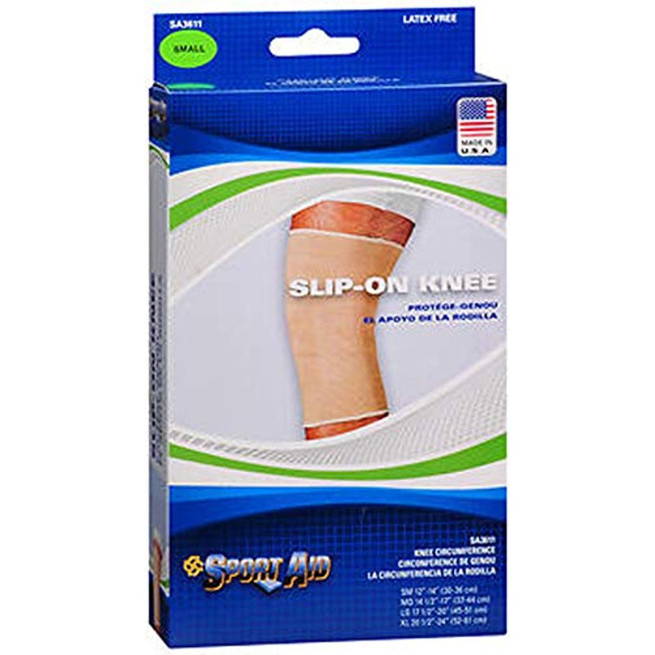 Scott Specialties Sportaid Knee Brace Slip On, Beige Small