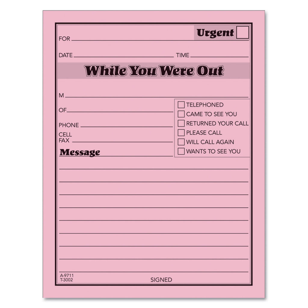 TOPS While You Were Out, One-Sided, 4.25 x 5.5, 1/Page, 50 Forms/Pad, Dozen
