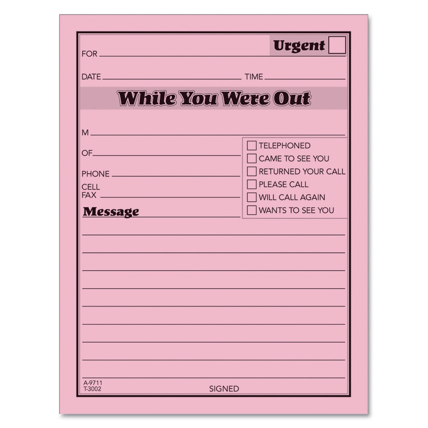 TOPS While You Were Out, One-Sided, 4.25 x 5.5, 1/Page, 50 Forms/Pad, Dozen