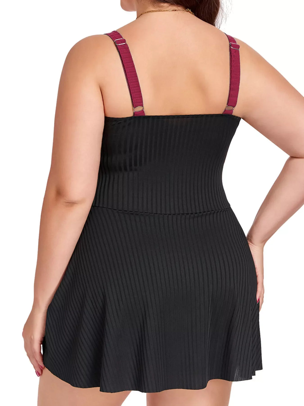 Ruched One-Piece Swim Dress