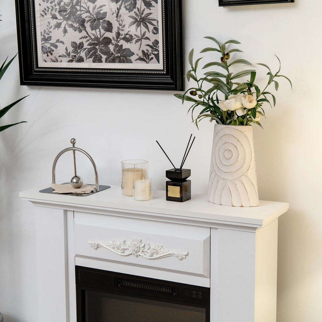 1400W TV Stand Electric Fireplace Mantel with Remote Control