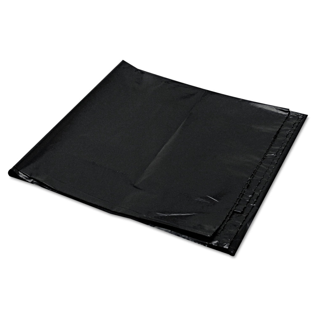 Trinity Plastics Low-Density Can Liners, 56 gal, 1.6 mil, 43" x 47", Black, 100/Carton