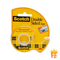 Scotch MMM137 Double Sided Permanent Tape In Handheld Dispenser 1" Core 0.5" X 37.5 Ft Clear
