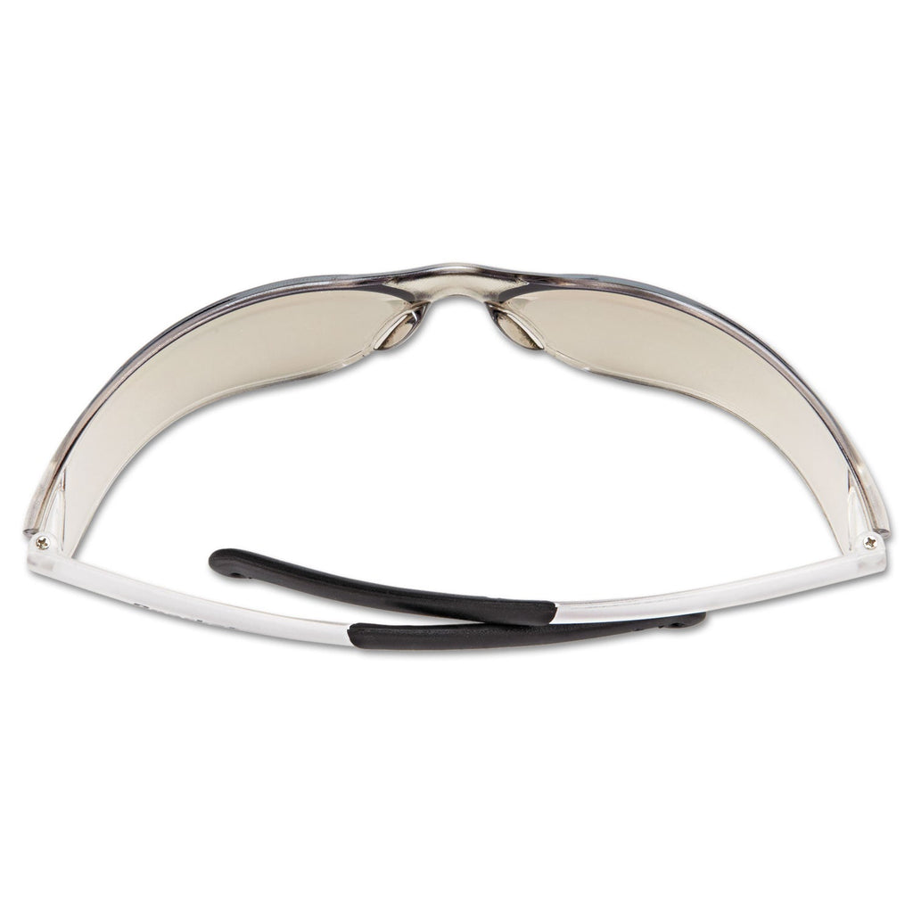 MCR BearKat Safety Glasses, Frost Frame, Clear Mirror Lens