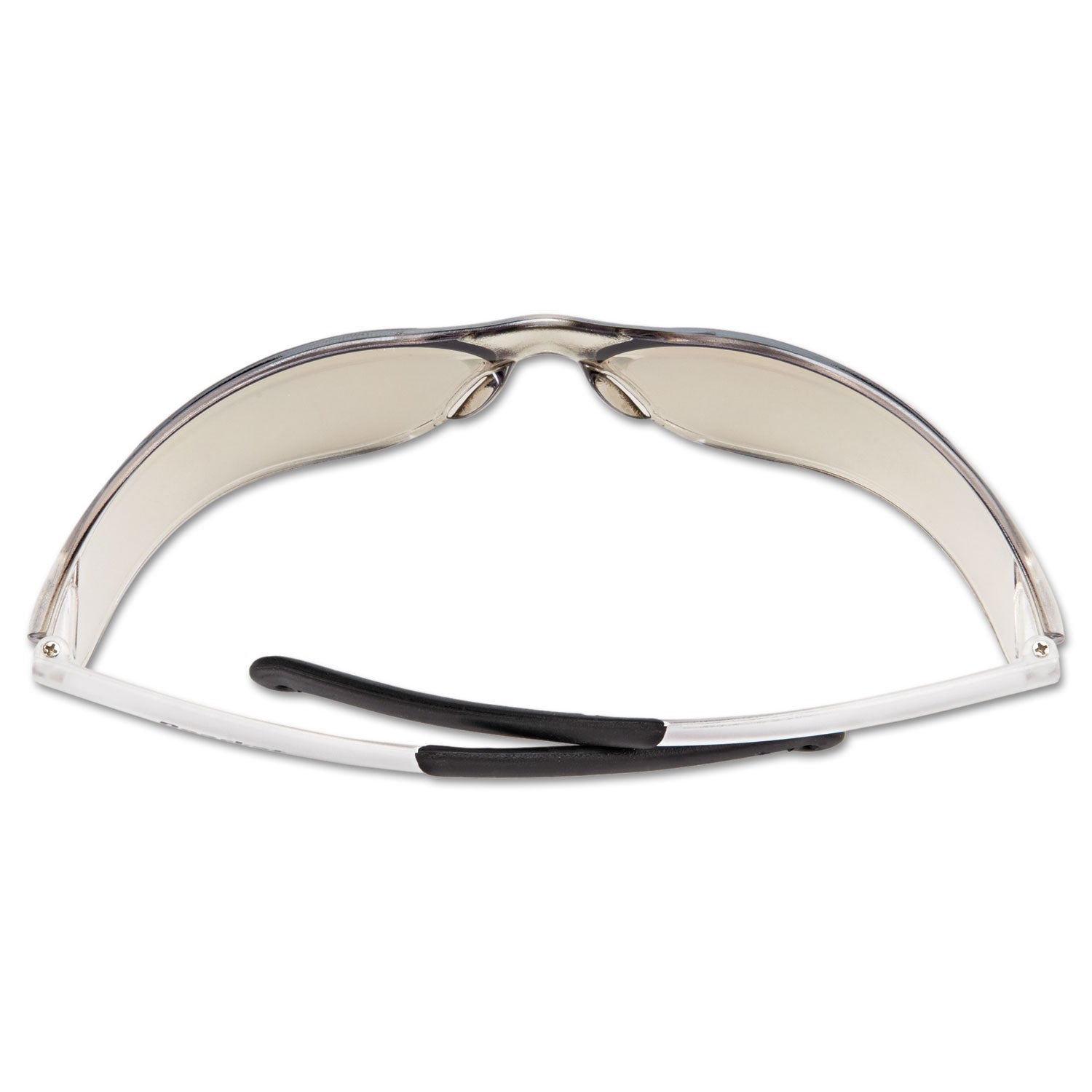 MCR BearKat Safety Glasses, Frost Frame, Clear Mirror Lens