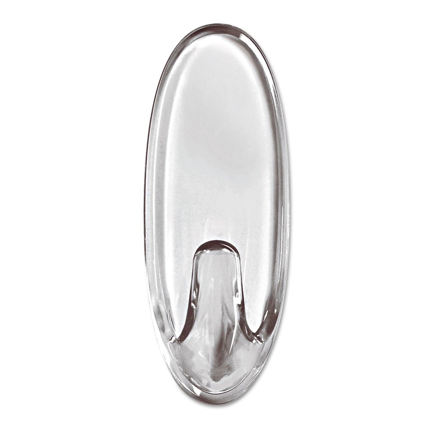 Command Clear Hooks and Strips, Plastic, Medium, 6 Hooks and 12 Strips/Pack