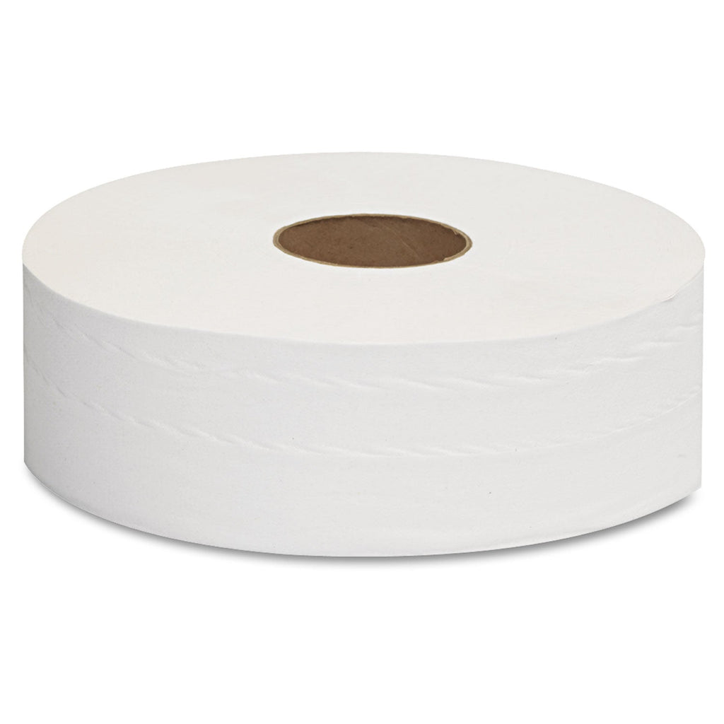 GEN JRT Jumbo Bath Tissue, Septic Safe, 2-Ply, White, 3.5" x 1,375 ft, 6 Rolls/Carton