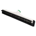 Unger Sanitary Brush with Squeegee, Black Polypropylene Bristles, 18" Brush, Moss Plastic Handle