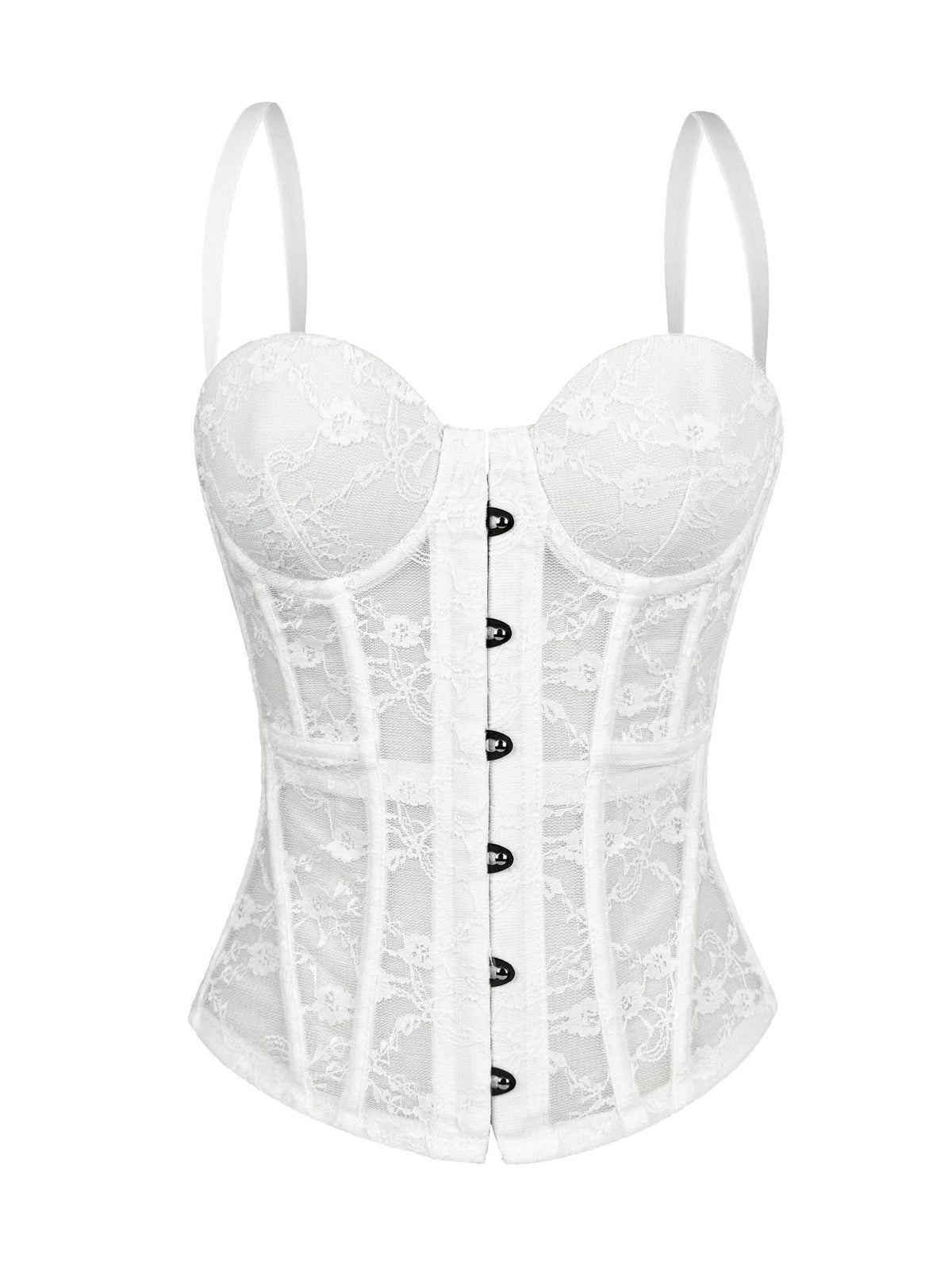 New Cross-Border Lace Embroidered Fishbone Corset Slimming Camisole Pure Desire Tube Top Outfit Fishbone Top