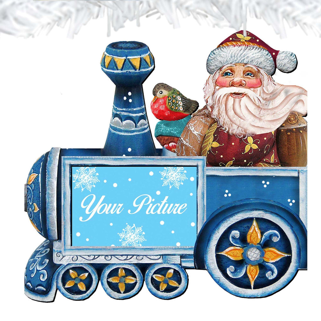 Train Ride Christmas Picture Frame Ornaments - Ornament for Photo - Christmas Santa Snowman Decor - 8129211PF