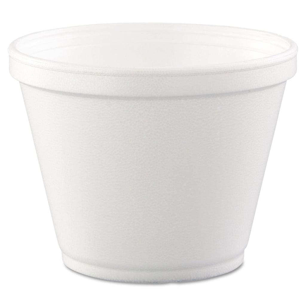 Dart Food Containers, 12 oz, White, Foam, 25/Bag, 20 Bags/Carton