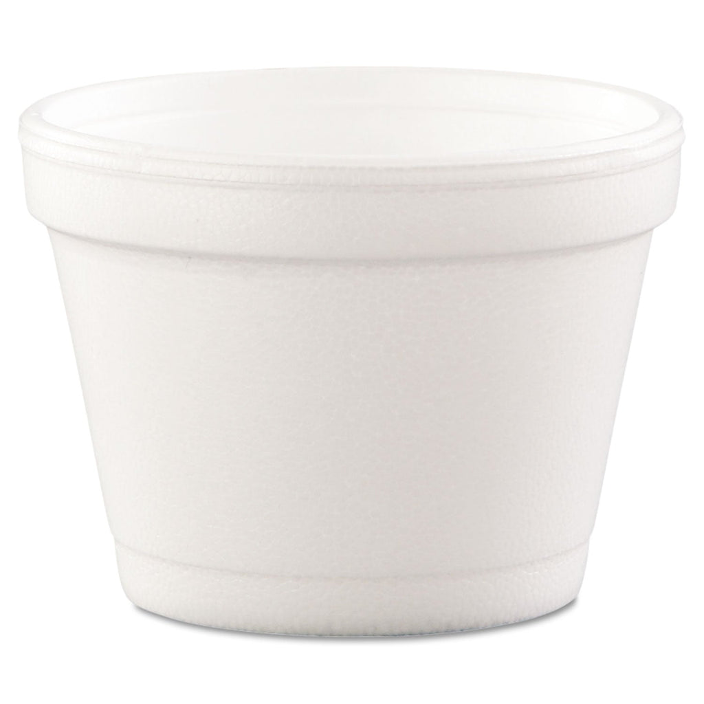 Dart Bowl Containers, 4 oz, White, Foam, 1,000/Carton
