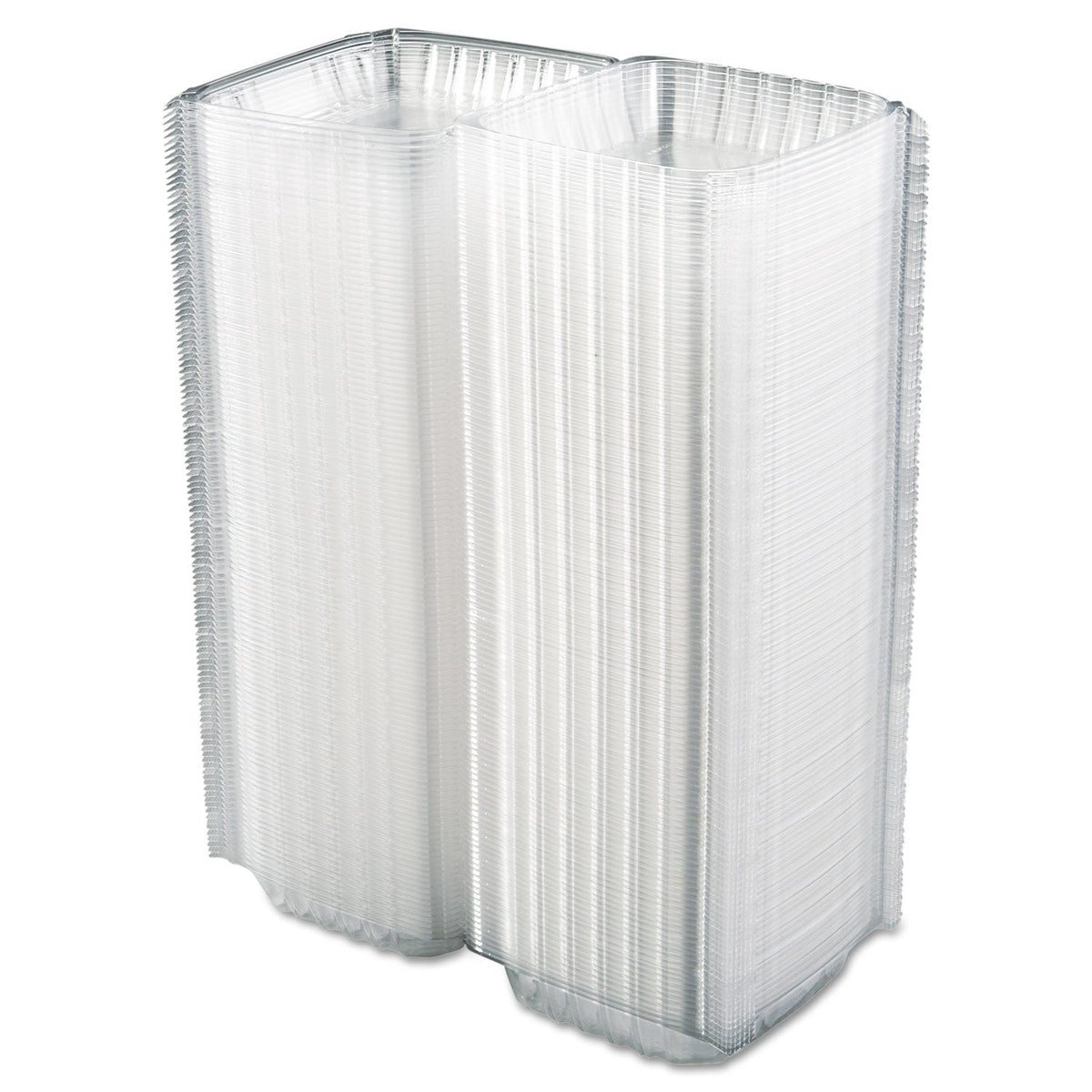 Dart ClearSeal Hinged-Lid Plastic Containers, 8.3 x 8.3 x 3, Clear, Plastic, 250/Carton