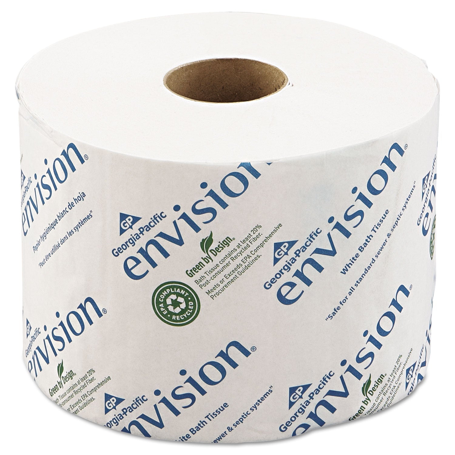 Georgia Pacific Pacific Blue Basic High-Capacity Bathroom Tissue, Septic Safe, 2-Ply, White, 1,000 Sheets/Roll, 48 Rolls/Carton