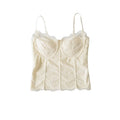 Womens Slim-fit Camisole With Built-in Padding Sheer And Alluring Base Top