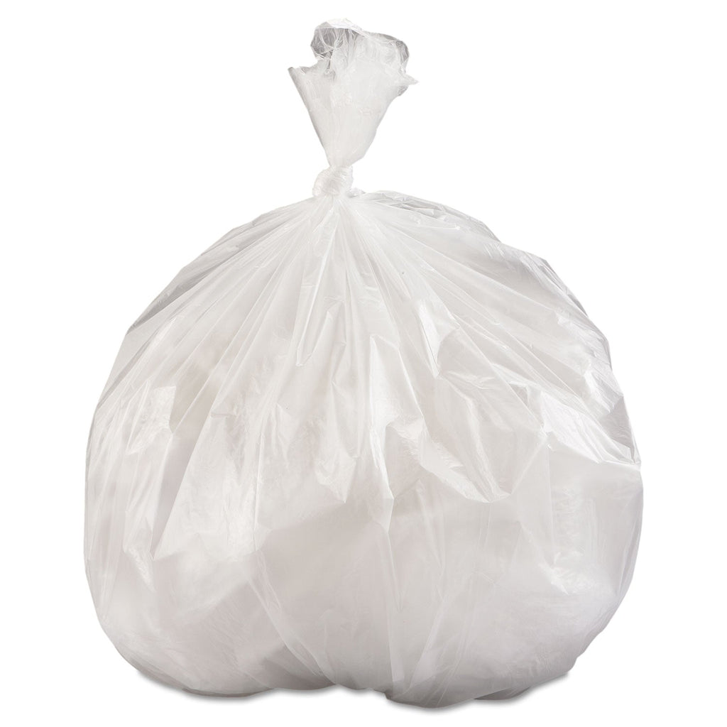 Inteplast Group High-Density Interleaved Commercial Can Liners, 45 gal, 14 microns, 40" x 48", Clear, 250/Carton