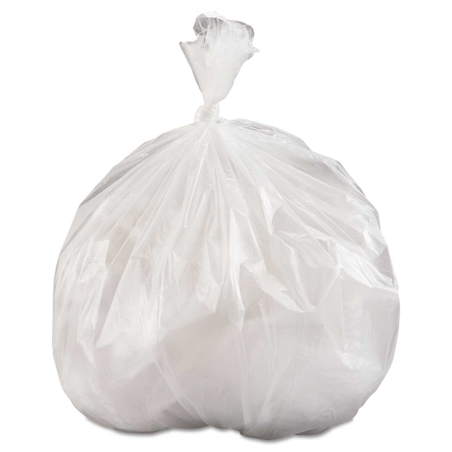 Inteplast Group High-Density Interleaved Commercial Can Liners, 45 gal, 14 microns, 40" x 48", Clear, 250/Carton