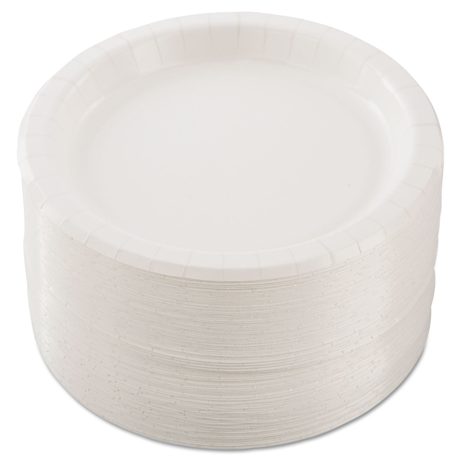 Dart Bare Eco-Forward Clay-Coated Paper Dinnerware, Plate, 8.5" dia, White, 125/Pack, 4 Packs/Carton