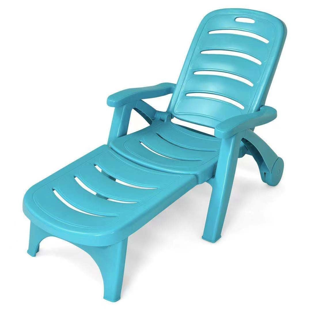 5 Position Adjustable Folding Lounger Chaise Chair