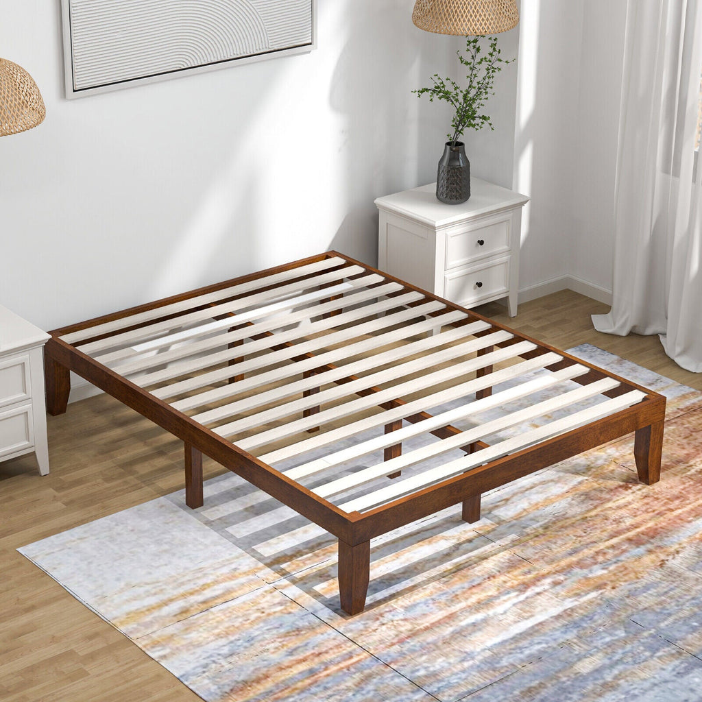 Queen Size 14 Inch Wooden Bed Mattress Frame