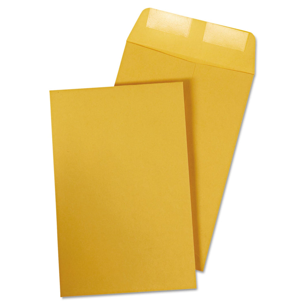 Quality Park Catalog Envelope, 28 lb Bond Weight Kraft, #1, Square Flap, Gummed Closure, 6 x 9, Brown Kraft, 100/Box