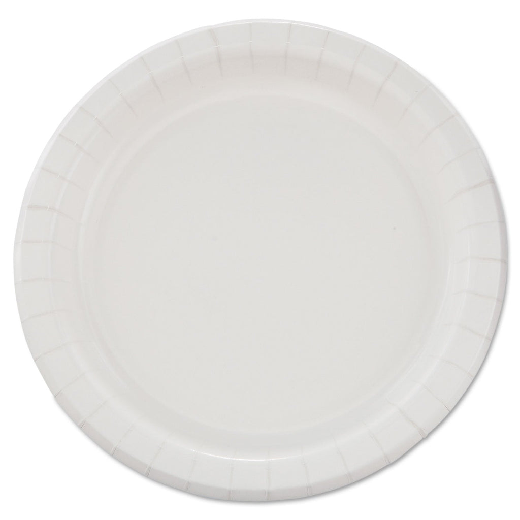 Dart Bare Eco-Forward Clay-Coated Paper Dinnerware, Plate, 8.5" dia, White, 125/Pack, 4 Packs/Carton